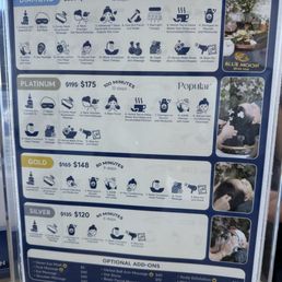 Menu of services Menu of services