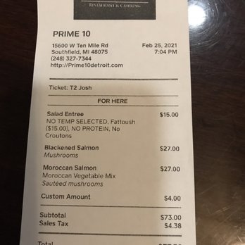 Prime 10 - Middle Eastern Near Me - Southfield, Michigan