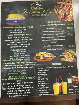 Menu photo 2 La Cocina de Cris Brandon, FL