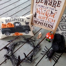 Dollar Tree - Halloween $5 below section! Pillow from Family Dollar!