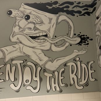 Steelhead Coffee - Really awesome bathroom art - Coffee & Tea Near Me - Long Beach, California Steelhead Coffee - Really awesome bathroom art - Coffee & Tea Near Me - Long Beach, California