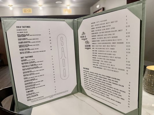 Menu photo 1 Sado St. Louis, MO