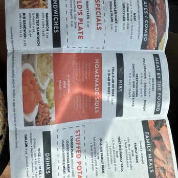 Big Ray's BBQ - Menu 2 - Barbeque Near Me - Allen, Texas