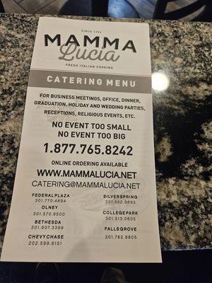 Menu photo 2 Mamma Lucia of Olney Olney, MD