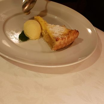 Le Crocodile Restaurant - Apple tart with ice cream - French Near Me - Vancouver, British Columbia Le Crocodile Restaurant - Apple tart with ice cream - French Near Me - Vancouver, British Columbia