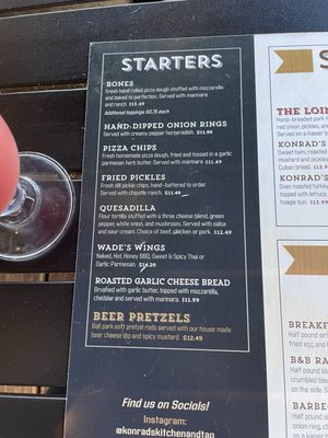 Menu photo 1 Konrad's Kitchen and Tap House Lees Summit, MO Menu photo 1 Konrad's Kitchen and Tap House Lees Summit, MO