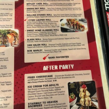 Rock N Roll Sushi - Menu3 - Sushi Bars Near Me - Jackson, Tennessee