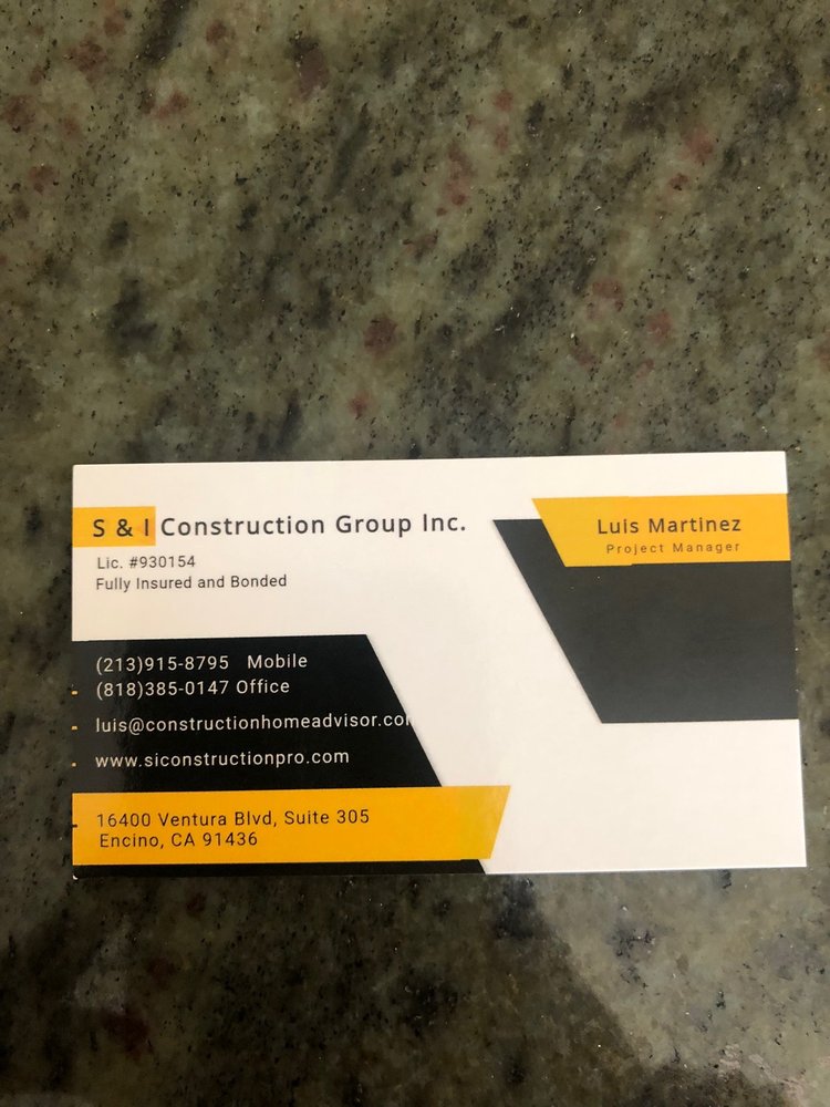 Slide of S & I Construction