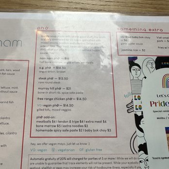 Nom Nam - Pho menu - Vietnamese Near Me - New York, New York