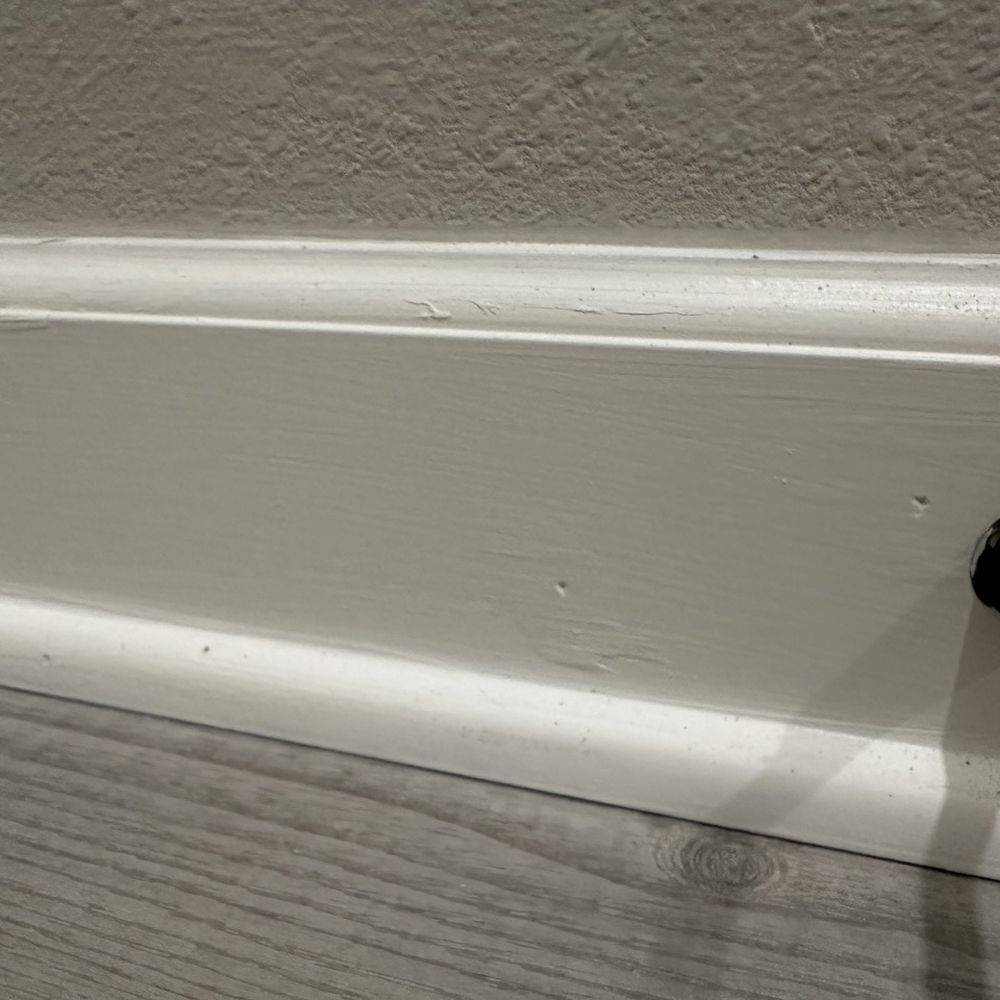Holes not filled in before painting