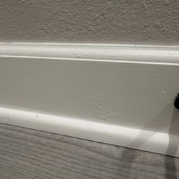 Holes not filled in before painting