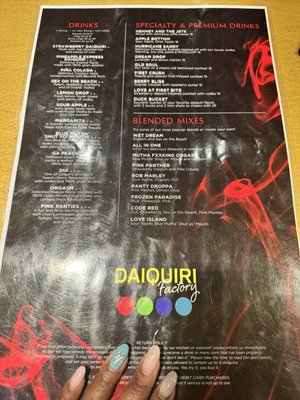 Menu photo 1 The Daiquiri Factory Atlanta, GA Menu photo 1 The Daiquiri Factory Atlanta, GA