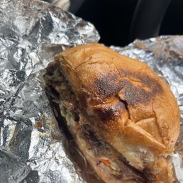 Bbq brisket sandwich 15.99 (I had them cut in half) Bbq brisket sandwich 15.99 (I had them cut in half)