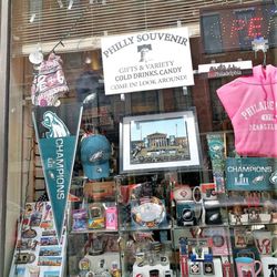 Philly Souvenir - Philly Souvenir Shop 64 N 3rd St Phila. PA 19106 Reasonable price, Owner is very friendly and helpful.