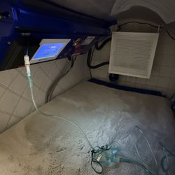 City Water Filter and Hyperbaric - Interior of sleeping pod with internal monitor and climate control