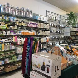 Polar Bear Health & Water - Back wall of products