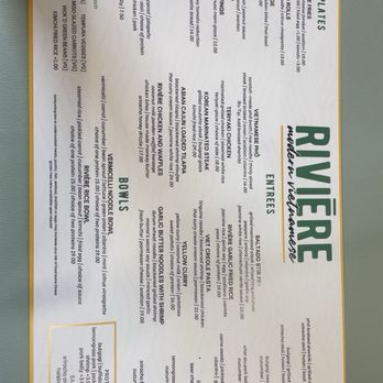 Riviere - Menu - Vietnamese Near Me - Edmond, Oklahoma Riviere - Menu - Vietnamese Near Me - Edmond, Oklahoma