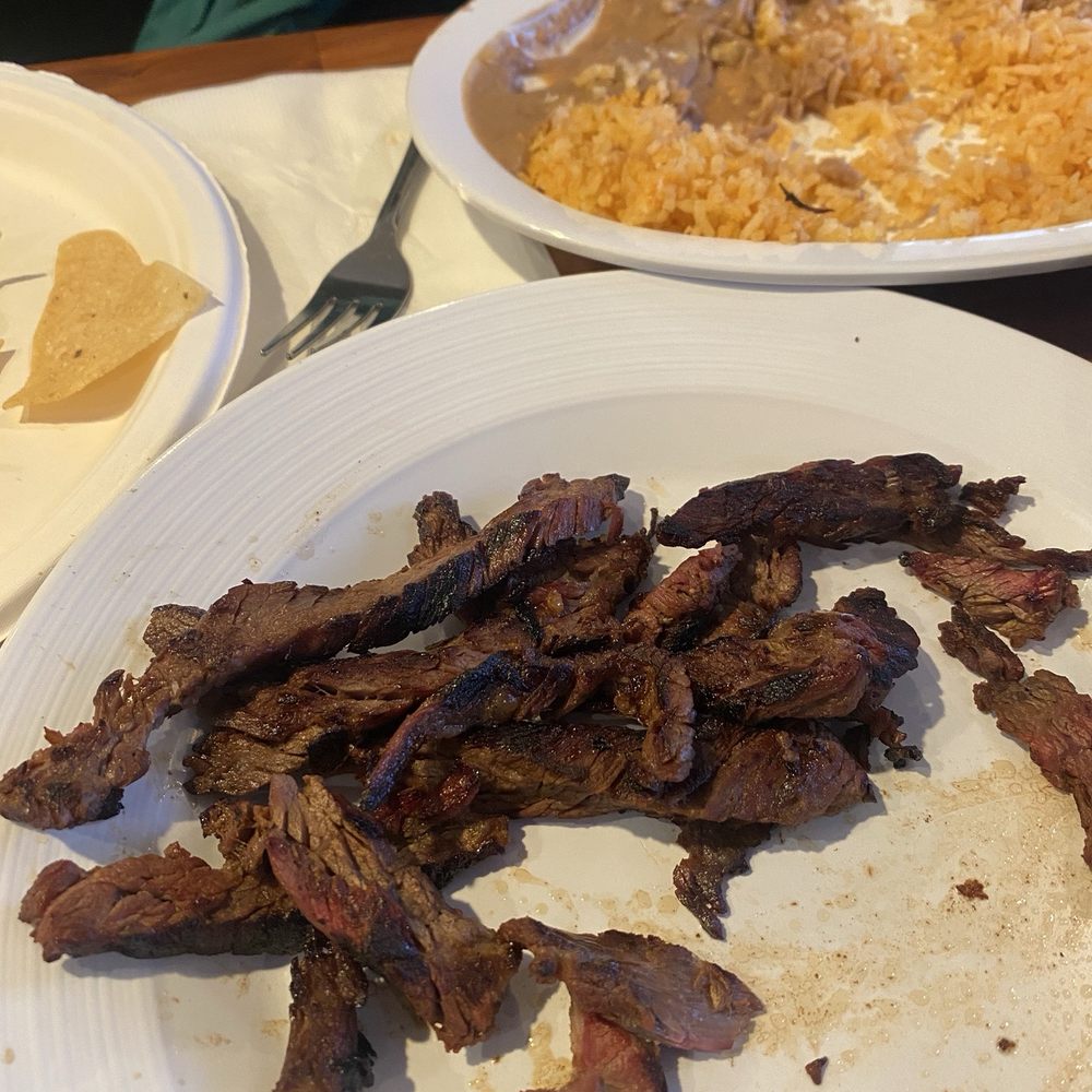 Asada plate raw rice and beans Asada plate raw rice and beans