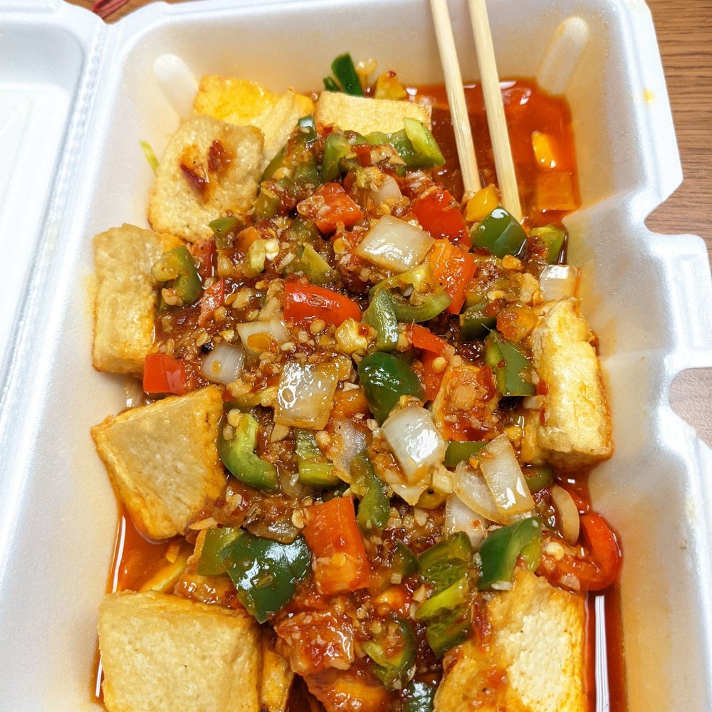 Pho Saigon and Bar - #118 Fried tofu with lemongrass chili - Vietnamese Near Me - Cranston, Rhode Island Pho Saigon and Bar - #118 Fried tofu with lemongrass chili - Vietnamese Near Me - Cranston, Rhode Island
