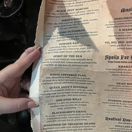 Cocktail menu Cocktail menu