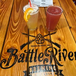 Battle River Brewing - The wife's fuzzy naval seltzer and my #13 courthouse.