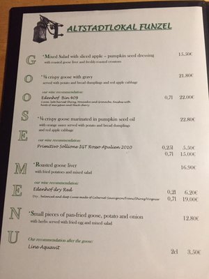 Menu photo 2 Altstadtlokal Funzel Sindelfingen, BW