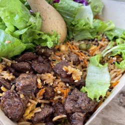 Plantastic Indy - Steak Hibachi meal (there's a lot of rice underneath