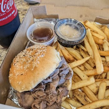Wingnutz - Beef on Weck lunch special, $13 w/fries or salad & drink. Mon-Fri 11a-2p. Includes jus & horseradish. Great deal and really tasty! - Chicken Wings Near Me - Buffalo, New York Wingnutz - Beef on Weck lunch special, $13 w/fries or salad & drink. Mon-Fri 11a-2p. Includes jus & horseradish. Great deal and really tasty! - Chicken Wings Near Me - Buffalo, New York