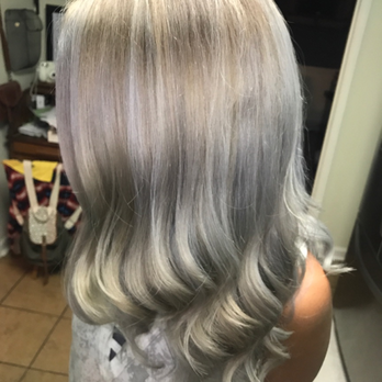 Platinum Silver Fox Using Blonde Goldwell Lowlights Highlights