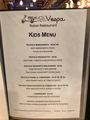 Menu photo 4 Vespa Restaurant London, XGL