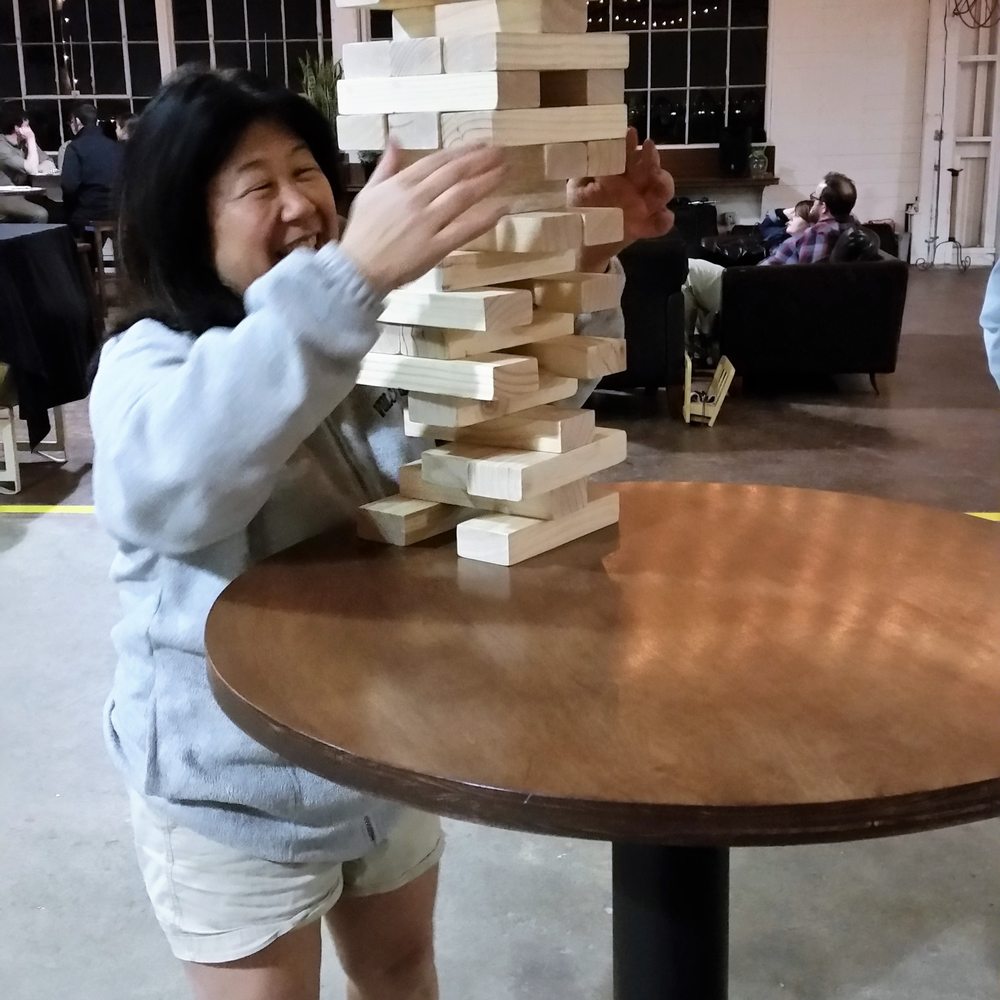 Riggers Loft - Mega-Jenga is so much fun for groups. - Wine Tasting Room Near Me - Richmond, California Riggers Loft - Mega-Jenga is so much fun for groups. - Wine Tasting Room Near Me - Richmond, California