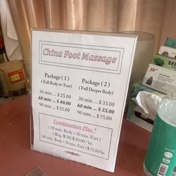 China Foot Massage & Reflexology - Pricing
