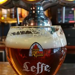 Bonnefooi - Leffe Beer in the proper glassware at Bonnefooi