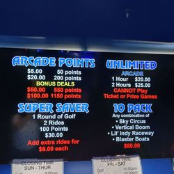 Scandia Family Fun Center - Menu 1