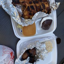 The BBQ Barn - Half chicken meal