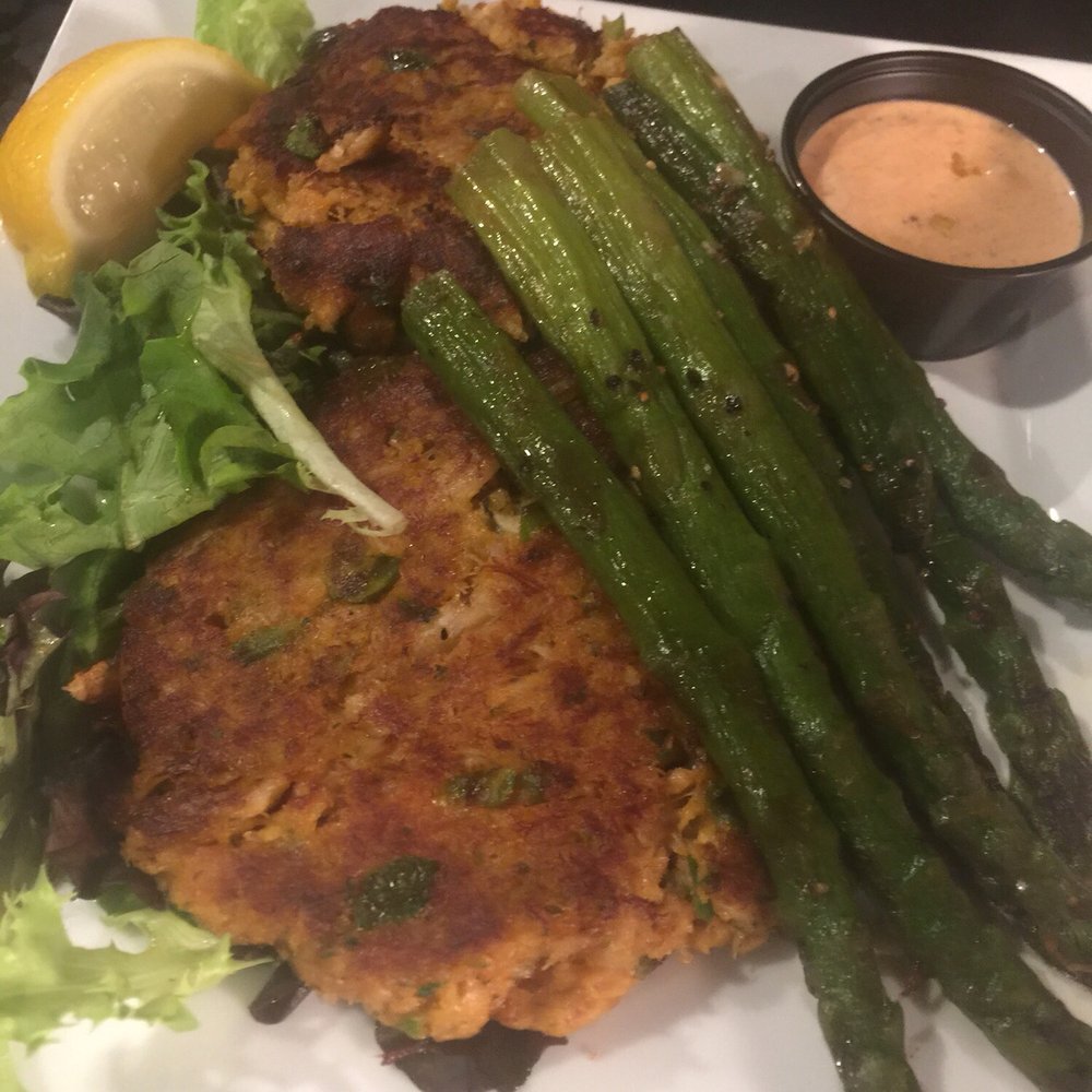 Brother's - Crab Cakes w/asparagus - American Near Me - Young Harris, Georgia