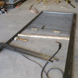 JackRabbit Fabrication - In process of fabricating a custom, 30 foot long, slide gate.