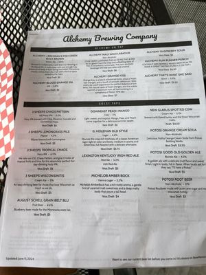 Menu photo 2 Alchemy Brewing Cashton, WI