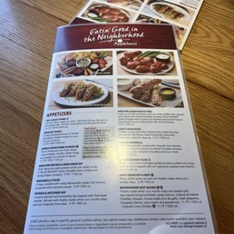 Applebee's Menu