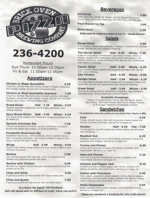 Menu photo 2 Brick Oven Pizza - Paragould Paragould, AR Menu photo 2 Brick Oven Pizza - Paragould Paragould, AR