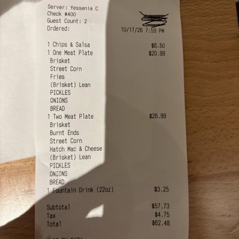 Hurtado Barbecue - So disappointing to spend money on terrible food. - Barbeque Near Me - Dallas, Texas