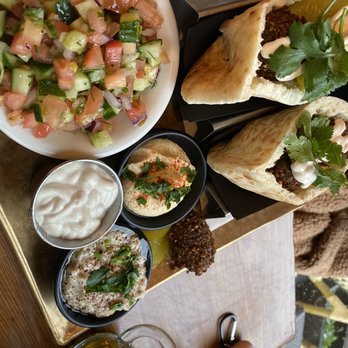 Hummus Kitchen - Falafel taco - all this for $13! - Middle Eastern Near Me - New York, New York Hummus Kitchen - Falafel taco - all this for $13! - Middle Eastern Near Me - New York, New York
