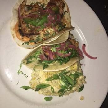 Marlow's Tavern - Fish tacos with side of jalapeño grits - Burgers Near Me - Tucker, Georgia