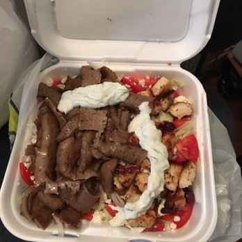 George's Hot Dogs - Omg! The chicken and gyro salad is so worth it !!! - Hot Dogs Near Me - Chicago, Illinois