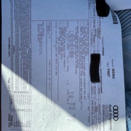 One of the repair bills. One of the repair bills.