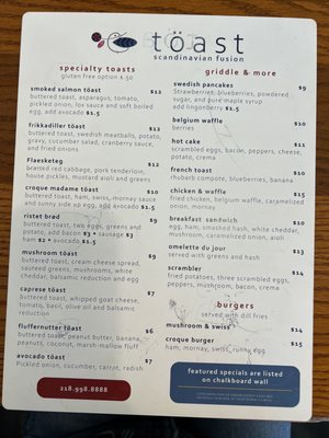 Menu photo 3 Töast Fergus Falls, MN