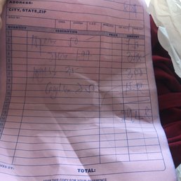 Bag 1. Order slip with all of the items.