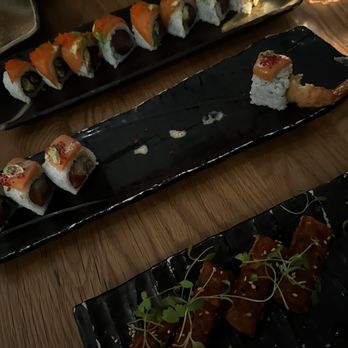 Lily Sushi Bar - Spicy tuna crispy rice, Sakura roll, salmon & tuna lover - Sushi Bars Near Me - Alpharetta, Georgia
