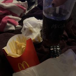 McDonald's - I waited until I got home to eat, and that's when I seen the fries. And the fries arnt even salted.