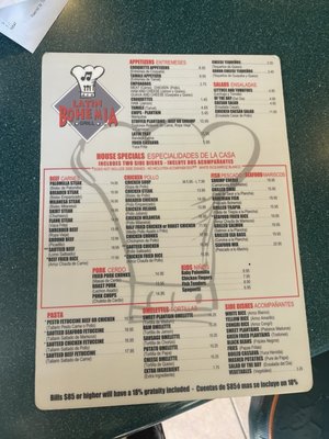 Menu photo 2 Latin Bohemia Pompano Beach, FL Menu photo 2 Latin Bohemia Pompano Beach, FL